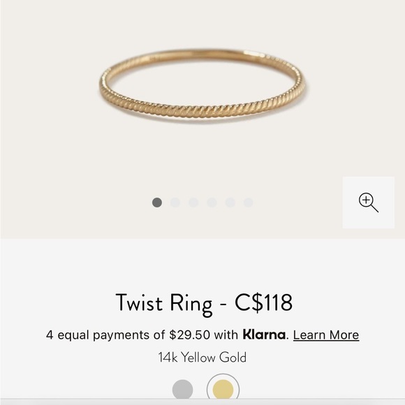 Mejuri 3x 14k solid gold stacker rings - Picture 2 of 4